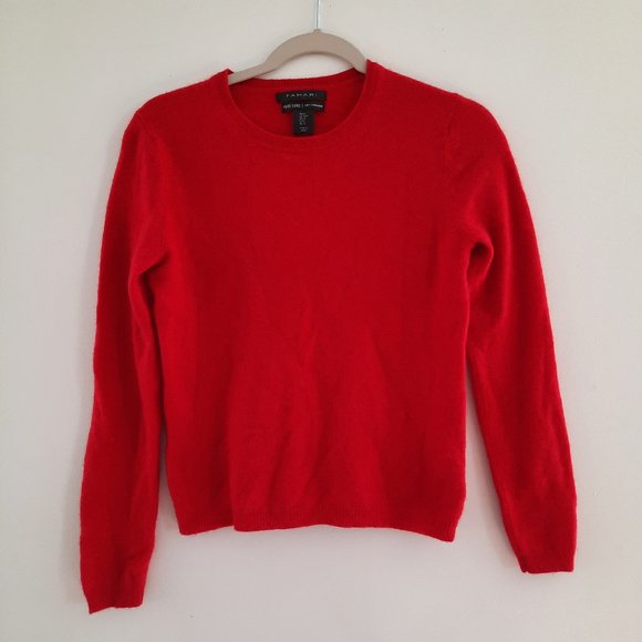 Tahari Sweaters - Tahari Pure Luxe 100% Cashmere Pullover Red Sweater